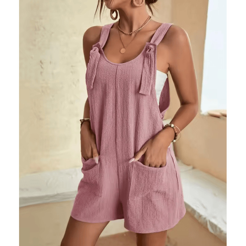 Womens Sleeveless Casual Summer Jumpsuit With Pockets For Street And Office Wear 1