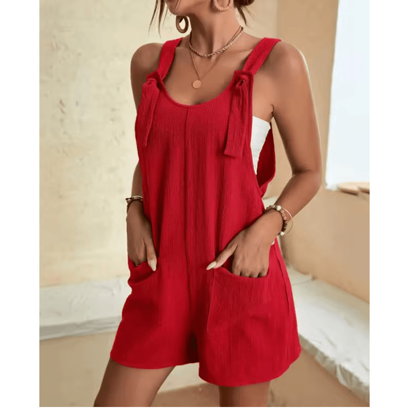 Womens Sleeveless Casual Summer Jumpsuit With Pockets For Street And Office Wear 2