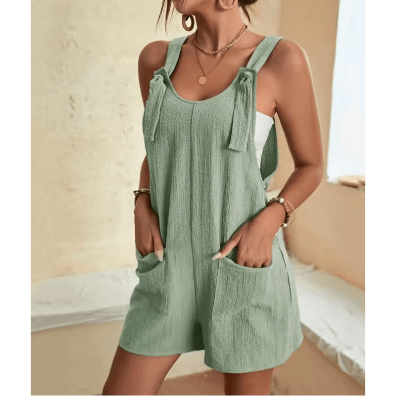 Womens Sleeveless Casual Summer Jumpsuit With Pockets For Street And Office Wear 3