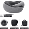Memory Foam Travel Neck Pillow With Adjustable UShaped Snail Design 1