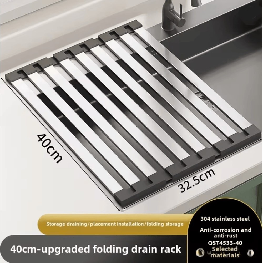 Adjustable Stainless Steel Sink Rack Dish Drying Organizer 4