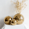 Modern Gold Ceramic Ball Vase For Home Decor And Flower Arrangements 0
