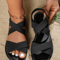Everyday Ease Elastic Cross Strap Flat Sandals Women 2