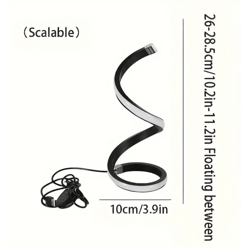 Sleek Spiral LED Table Lamp Touch Dimmable Bedside Light 3
