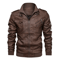 Biker Style PU Leather Jacket For Men Autumn Motorcycle Casual Coat 1