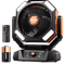 20000mAh Portable Camping Fan With LED Lantern 8 Speed Outdoor Battery Fan 6