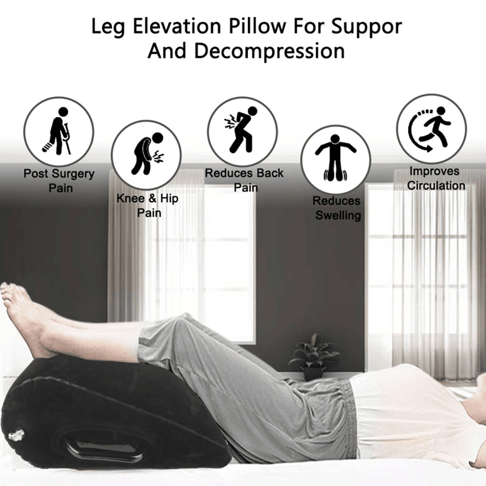 Inflatable Leg Elevation Pillow For Travel And Recovery Comfort 3