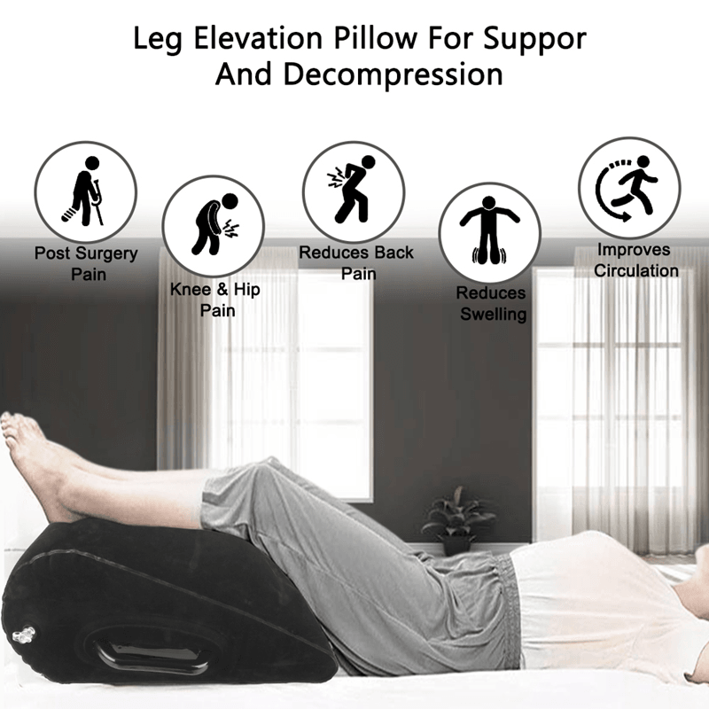 Inflatable Leg Elevation Pillow For Travel And Recovery Comfort 3