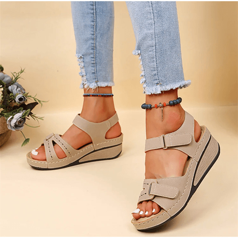 SlipOn Open Toe Casual Sandals For Women Comfortable Party Walking Shoes 1