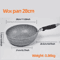 Durable Stone Coated Induction Frying Wok Pan For Home Kitchen Cooking 6