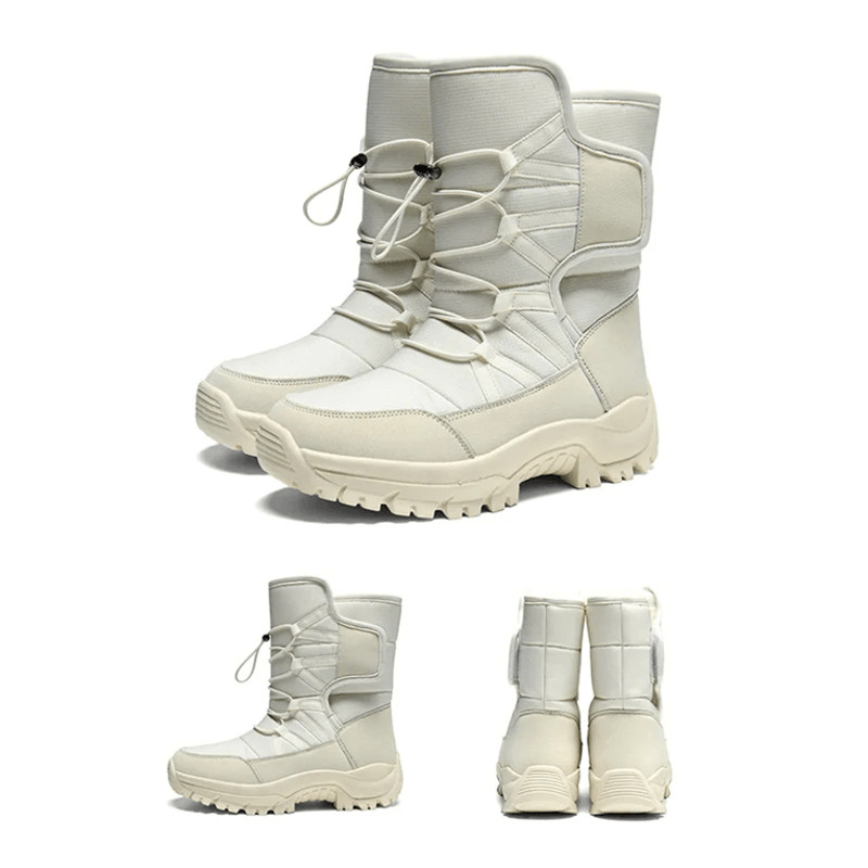 Mens Waterproof Plush Lined Winter Hiking Boots Outdoor Non Slip Snow Safety Boots 5