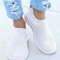 Womens Slip On Breathable White Casual Sneakers Comfort Lightweight Vulcanized Shoes 4