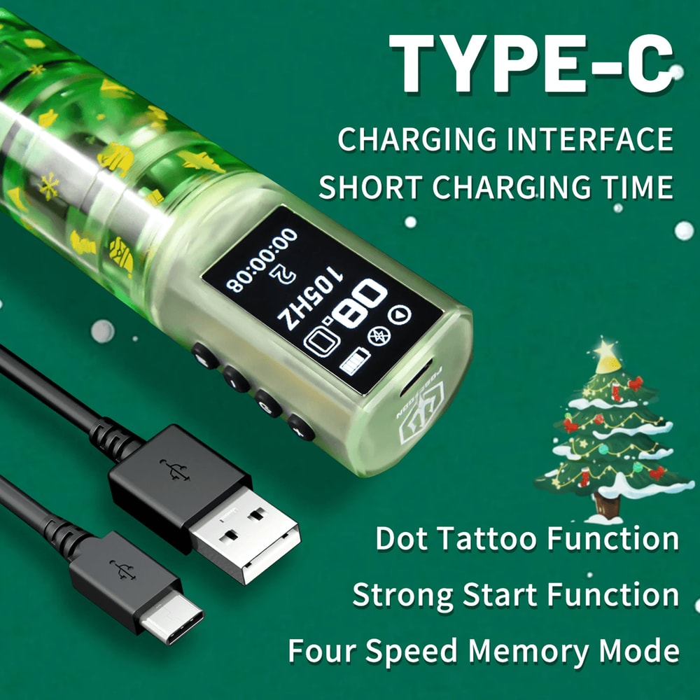 Poseidon Wireless Tattoo Pen Kit Complete Beginner Tattoo Machine Set 1