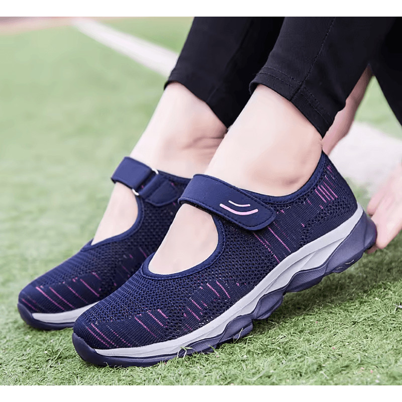 Womens Breathable Mesh Platform Sneakers Lightweight Casual Walking Shoes 1