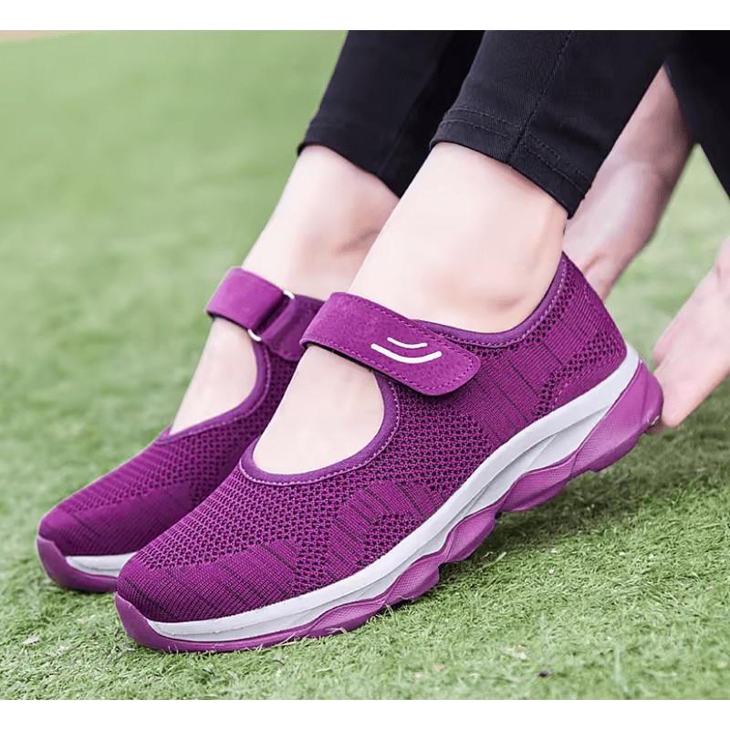 Womens Breathable Mesh Platform Sneakers Lightweight Casual Walking Shoes 2