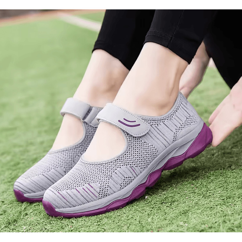 Womens Breathable Mesh Platform Sneakers Lightweight Casual Walking Shoes 3
