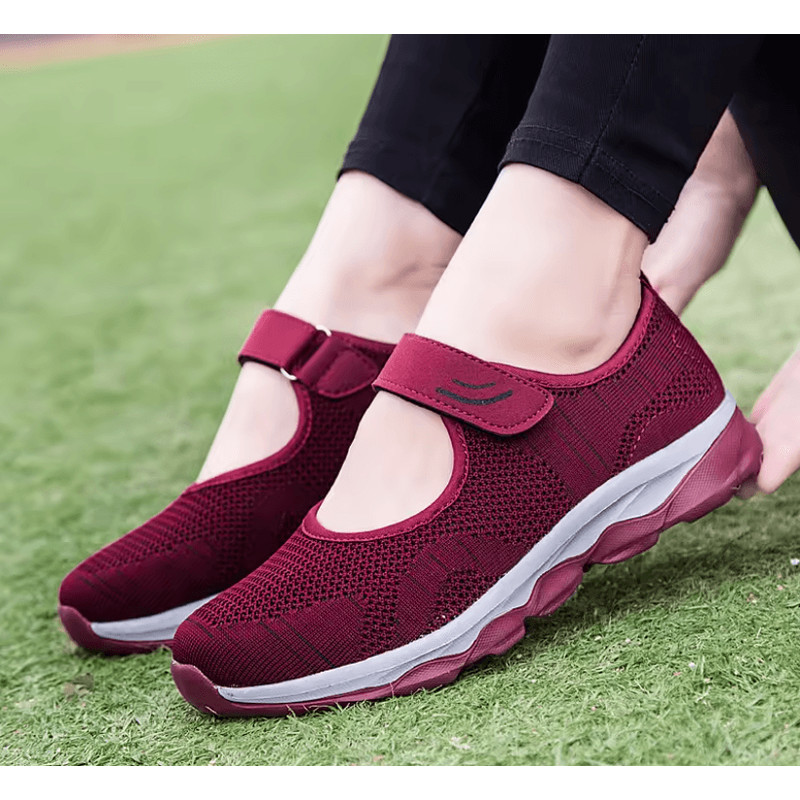 Womens Breathable Mesh Platform Sneakers Lightweight Casual Walking Shoes 4