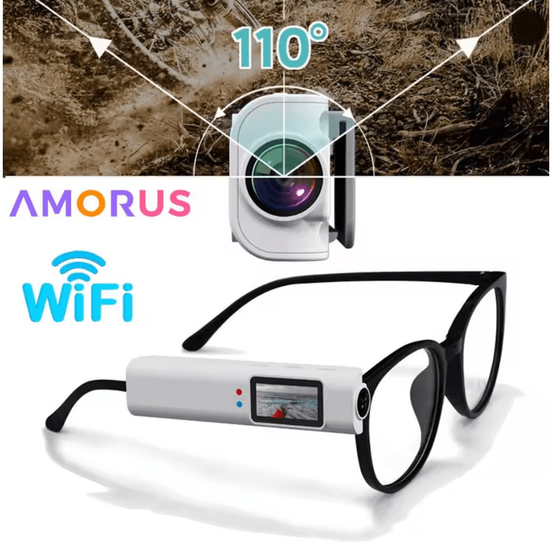 Wireless 27K FPV Camera Glasses With WiFi Control And Audio Recording 0