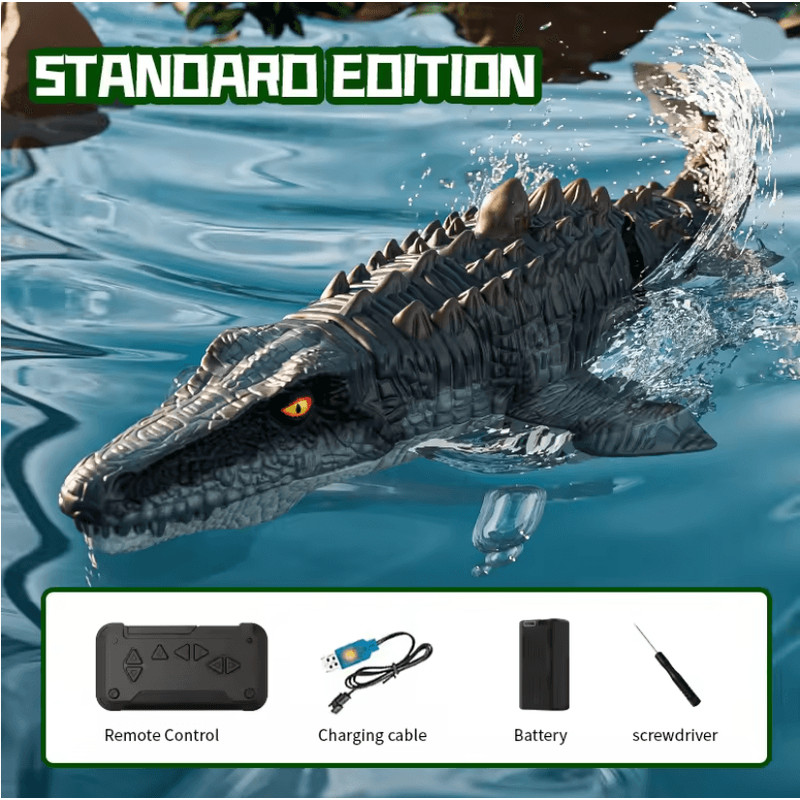 Aqua Mosasaurus RC Spray Water Dino Boat 3