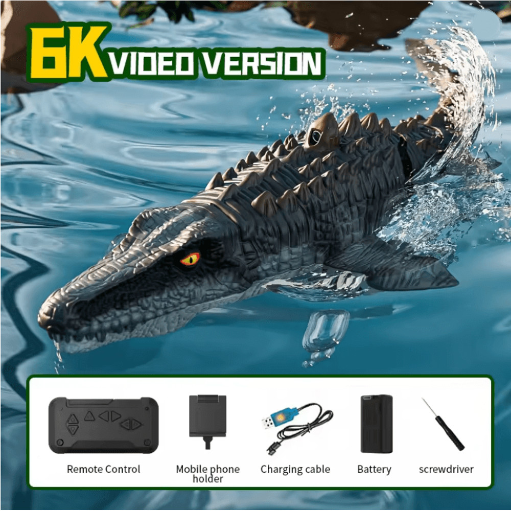 Aqua Mosasaurus RC Spray Water Dino Boat 4