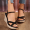 SunLuxe Waterproof Wedge Platform Sandals For Women Large Size 1