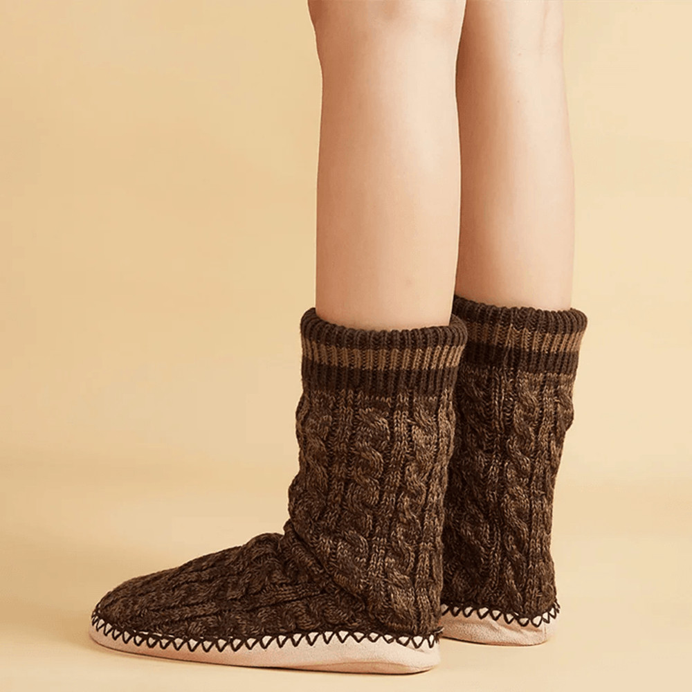 WarmStep Plush NonSlip Mens Floor Slipper Socks 4