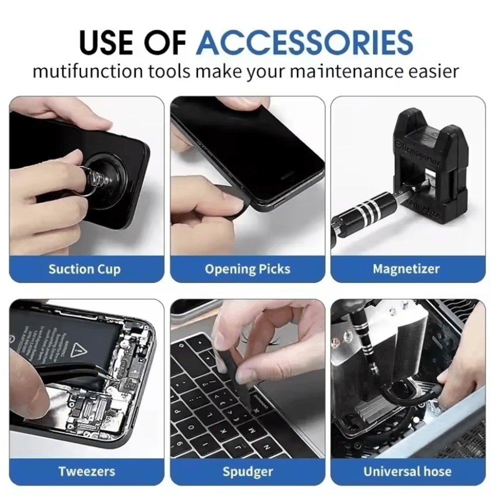 FixMaster 115in1 Precision Magnetic Screwdriver Set With Accessories 1