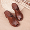 Soft Leather Mid Heel Sandals For Women Comfortable Slip On Summer Shoes 2