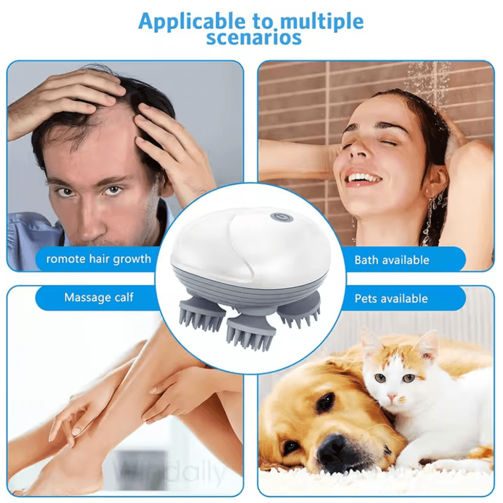 Electric Scalp And Body Massager Vibrating Kneading Head Neck And Deep Tissue Tool 1