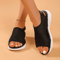 Knitted Slip On Sports Sandals For Women Lightweight Stretch Mesh Summer Shoes 3