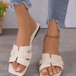 casual flat sandals for women versatile outdoor slip on summer shoes