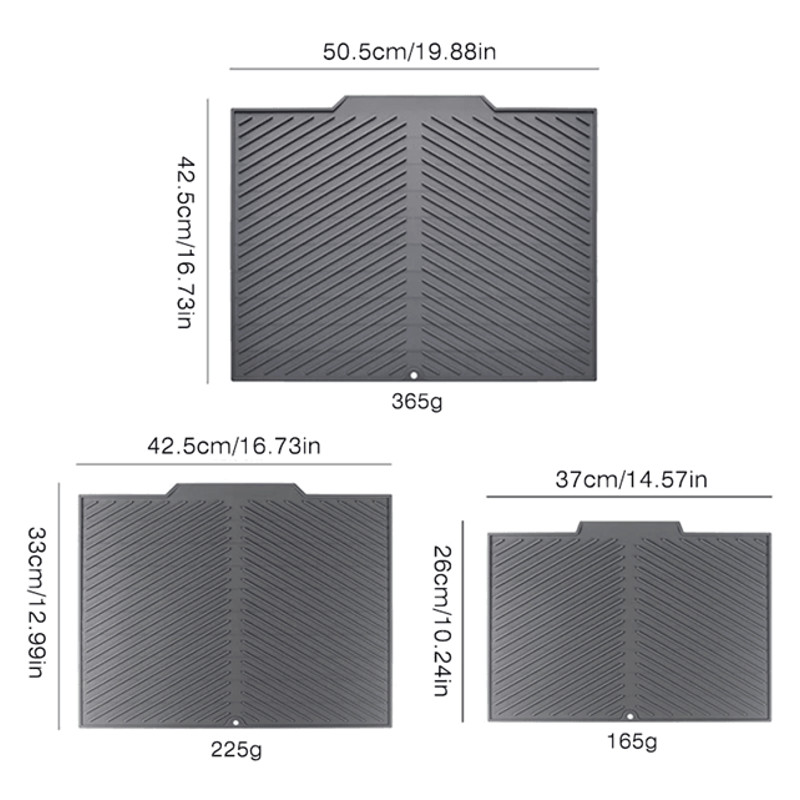 Silicone Dish Drying Mat Non Slip Heat Resistant Kitchen Counter Protector 1