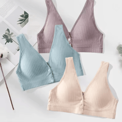 pure cotton nursing bra for women soft breathable maternity and breastfeeding bralette