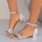 Gold And Silver Low Heel Sandals For Women Casual Open Toe Summer Shoes 3