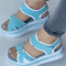 Colorblock Wedge Platform Sandals For Women Summer Open Toe Block Heel Shoes 0