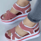 Colorblock Wedge Platform Sandals For Women Summer Open Toe Block Heel Shoes 4