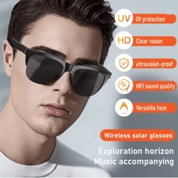 bluetooth bone conduction sunglasses with touch controls for sports and hands free calls