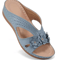Plus Size Floral Wedge Platform Sandals Non Slip Comfortable Beach Slippers 2