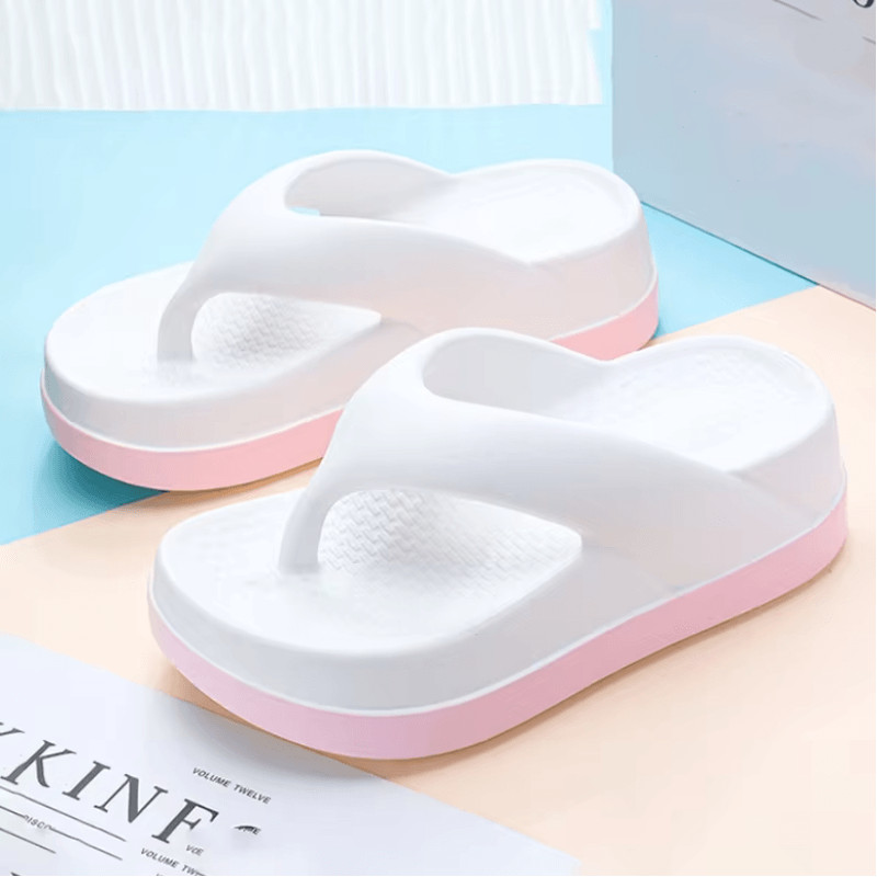 Comfortable Platform Flip Flops Non Slip Outdoor Casual Sandals For Women 2