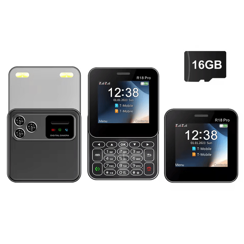 Compact Rotating Screen Phone Dual SIM Mini Slider With Magic Voice And Flashlight 7