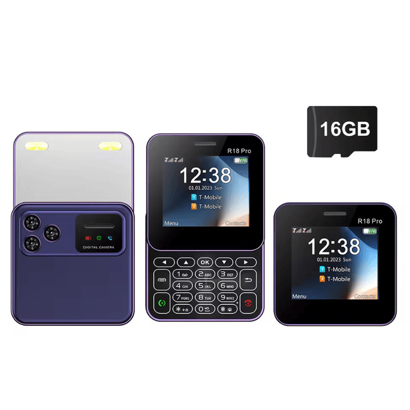 Compact Rotating Screen Phone Dual SIM Mini Slider With Magic Voice And Flashlight 8