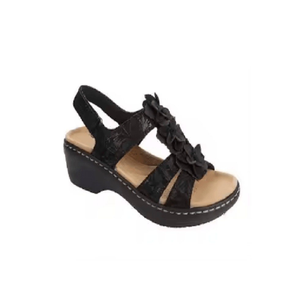 Retro Flower Wedge Platform Orthopedic Sandals Comfortable Peep Toe Shoes 1