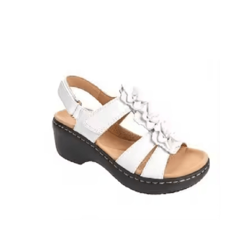 Retro Flower Wedge Platform Orthopedic Sandals Comfortable Peep Toe Shoes 2