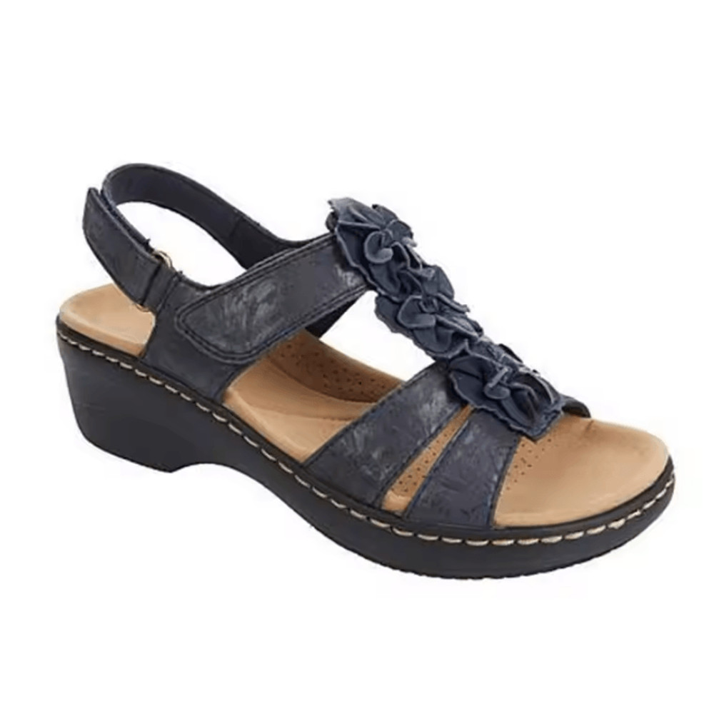 Retro Flower Wedge Platform Orthopedic Sandals Comfortable Peep Toe Shoes 3