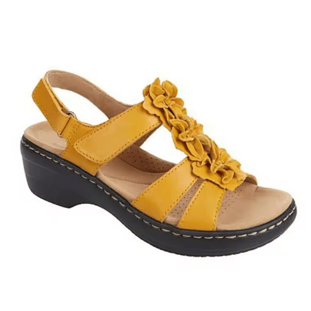 Retro Flower Wedge Platform Orthopedic Sandals Comfortable Peep Toe Shoes 4