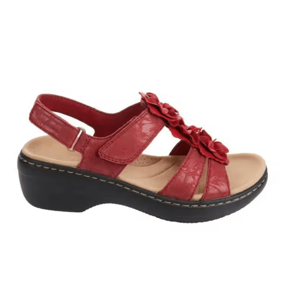 Retro Flower Wedge Platform Orthopedic Sandals Comfortable Peep Toe Shoes 5