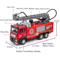Interactive 1 To 32 Scale Water Spray Fire Truck Toy With Lights Sound And Pull Back 1