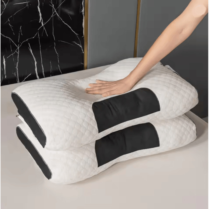 CloudRest Ergonomic Knitted Neck Protection Pillow Breathable Moisture Absorption Sleep Pillow 0