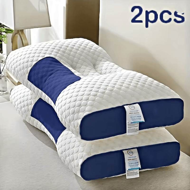 CloudRest Ergonomic Knitted Neck Protection Pillow Breathable Moisture Absorption Sleep Pillow 4