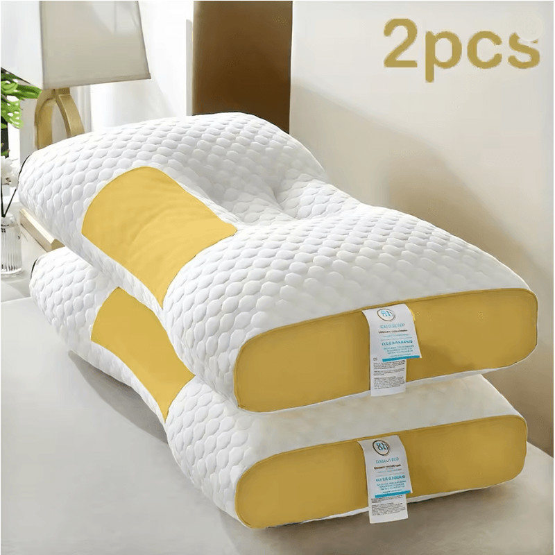 CloudRest Ergonomic Knitted Neck Protection Pillow Breathable Moisture Absorption Sleep Pillow 5